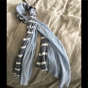 Fresh Stripe J Crew Scarf Denim/Blue/White